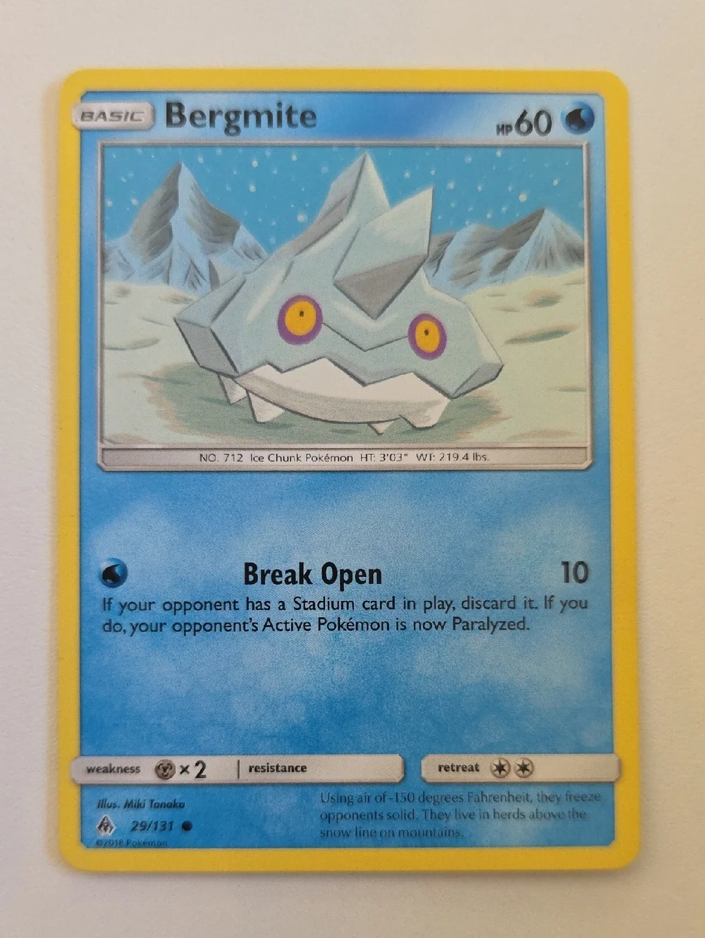 Pokemon Bergmite And Avalugg Trading Card